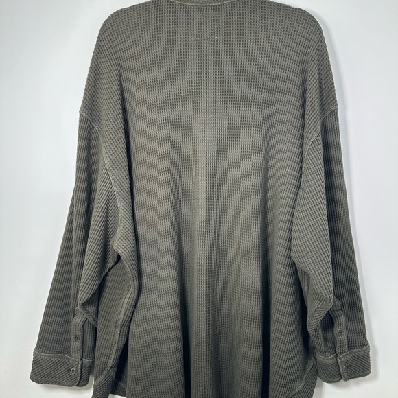 Aerie Women’s LumberJane Waffleknit Shirt Size XL Gray - Picture 3 of 9